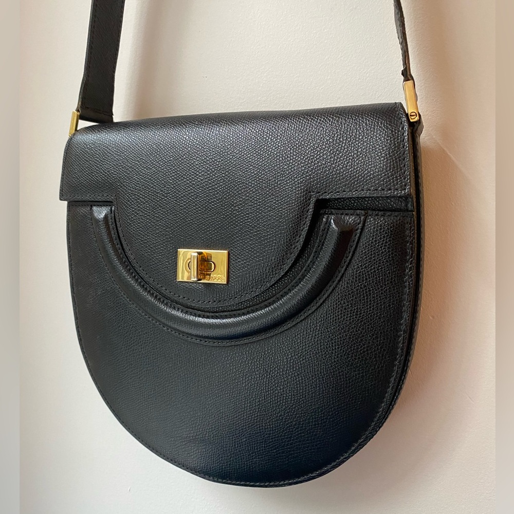 Vintage Bally Structured Demi-lune Saddle Bag